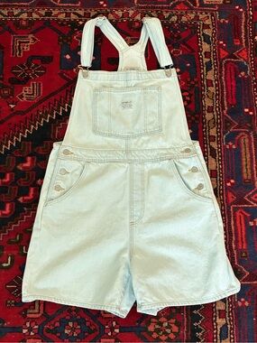Levi’s Utility Shortall Light Wash Denim Jean Overalls Shortalls